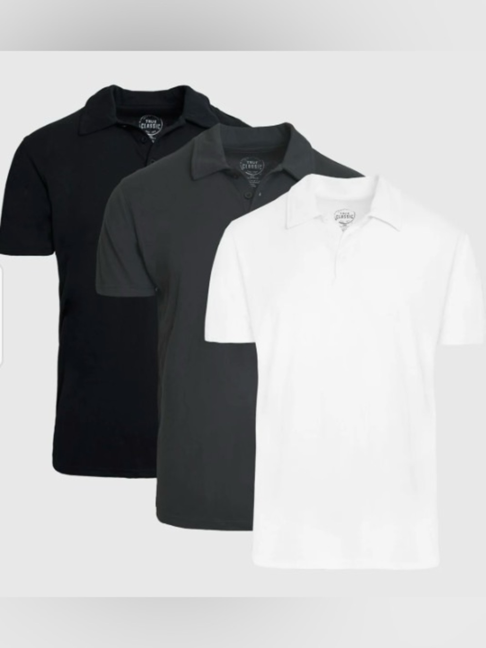 True Classic NWOT Men's Classic Polo Shirt 3-Pack Bundle Medium M